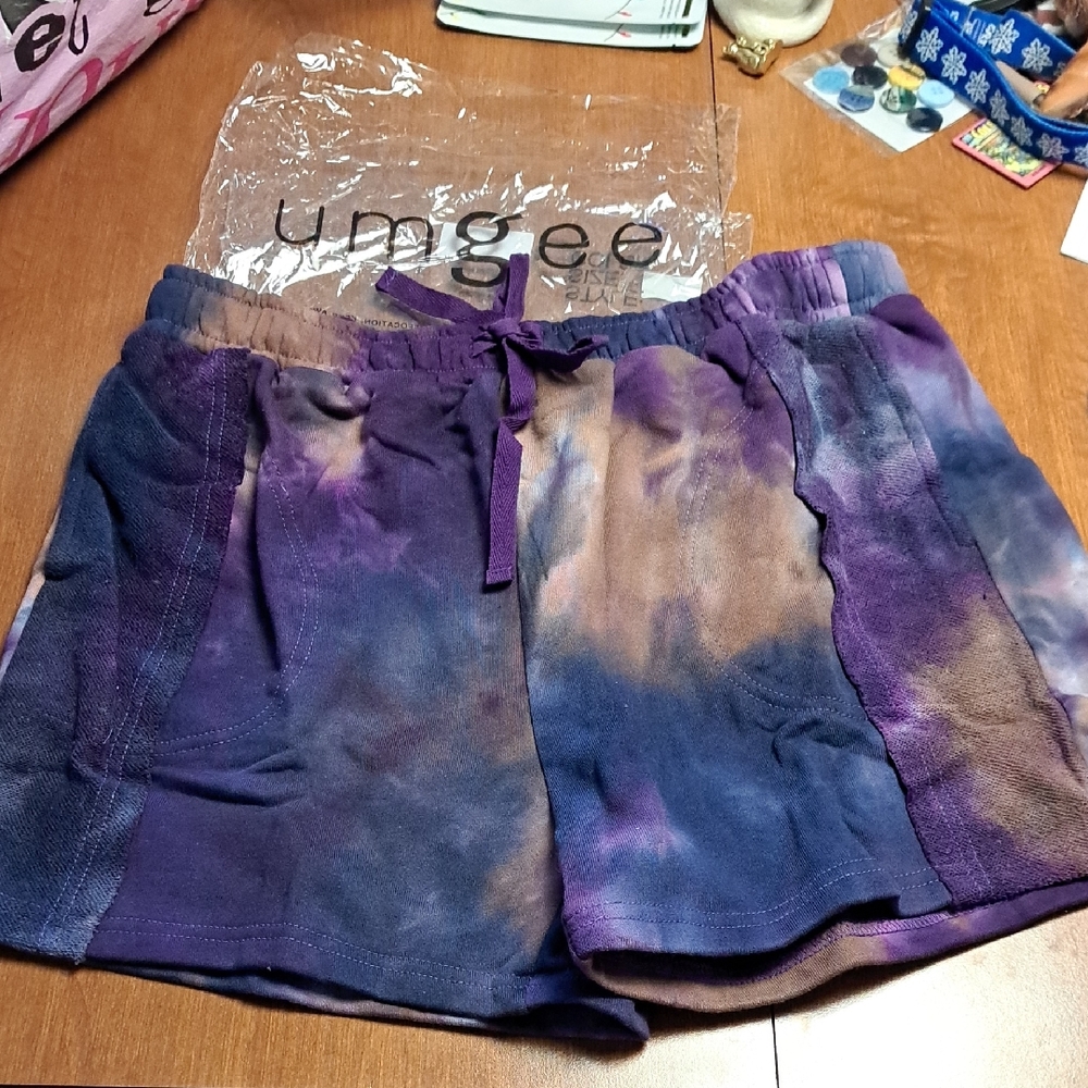 Umgee Tie-Dye Women's Lounge Shorts - Purple Multi